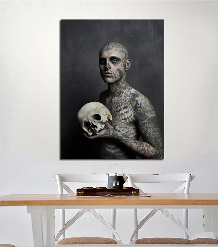 Rick genest 特大ポスター Zombie Boy Rico Rick Genest Poster Painting Home From 10,98