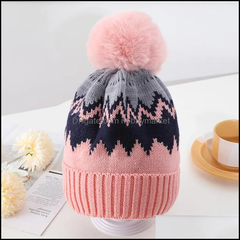 Womens Winter Knitted Beanie Hat Warm Lined Knitted Soft Beanie Women Ski Cap LLF11289