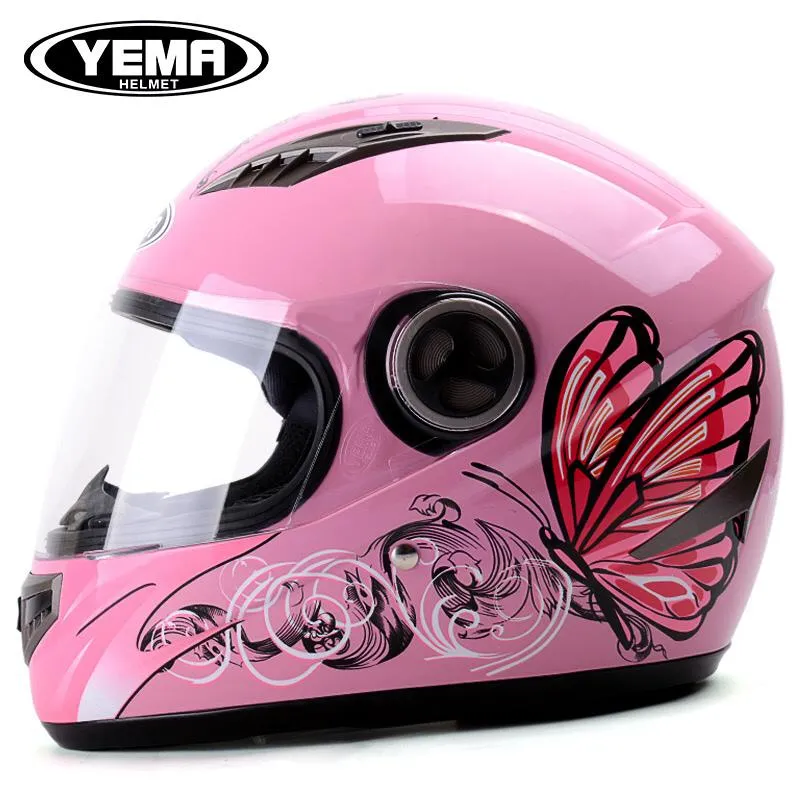 Casco Moto Rosa Mujer