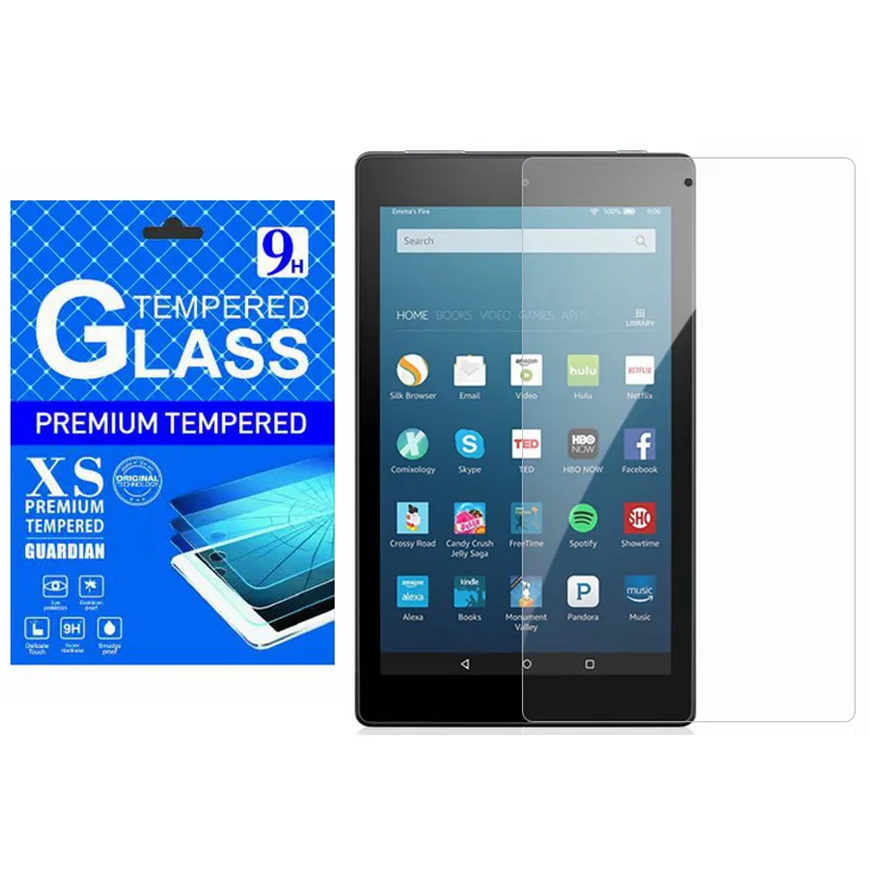 Amazon Fire Max 11 2023 HD 10 8 Plus 7 Kids Edition Thin Tempered Glass 소매점 포장을위한 명확한 태블릿 PC 화면 보호기 필름