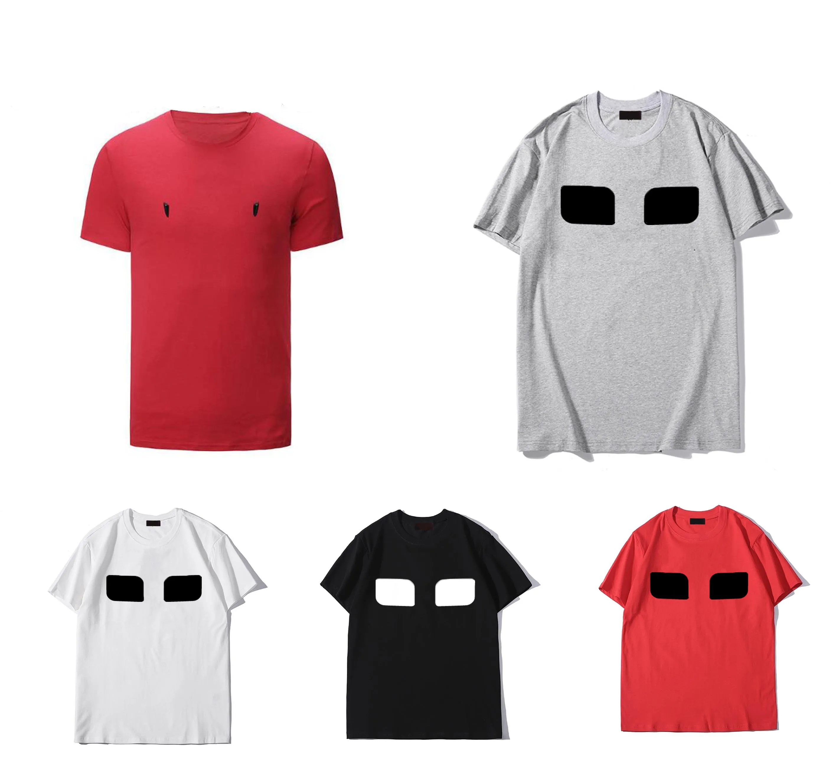 OLHOS Camisetas masculinas verão mangas curtas blusas estampadas fashion casuais ao ar livre camisetas masculinas gola redonda roupas 21SS 7 cores M-3XL