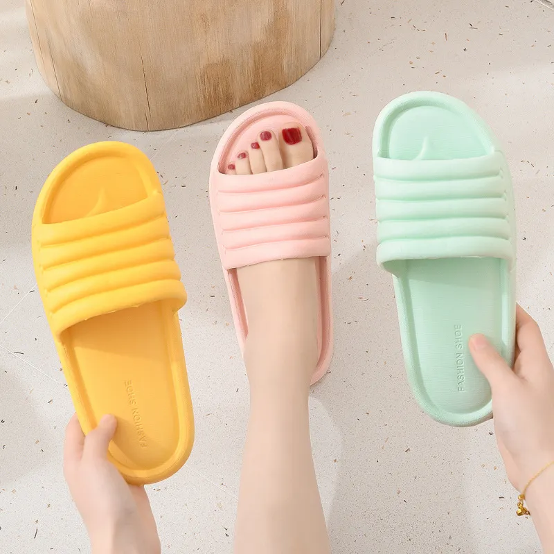 Women's and men's EVA rubber flat slippers, bathroom , indoor Sandals , summer Designer Shoes