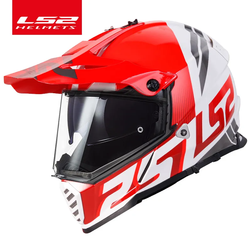 LS2 Pioneer Evo Offo Road Motorcycle Helmet Двухместный объектив LS2 MX436 Motocross Шлемы Capacete Casco Casque