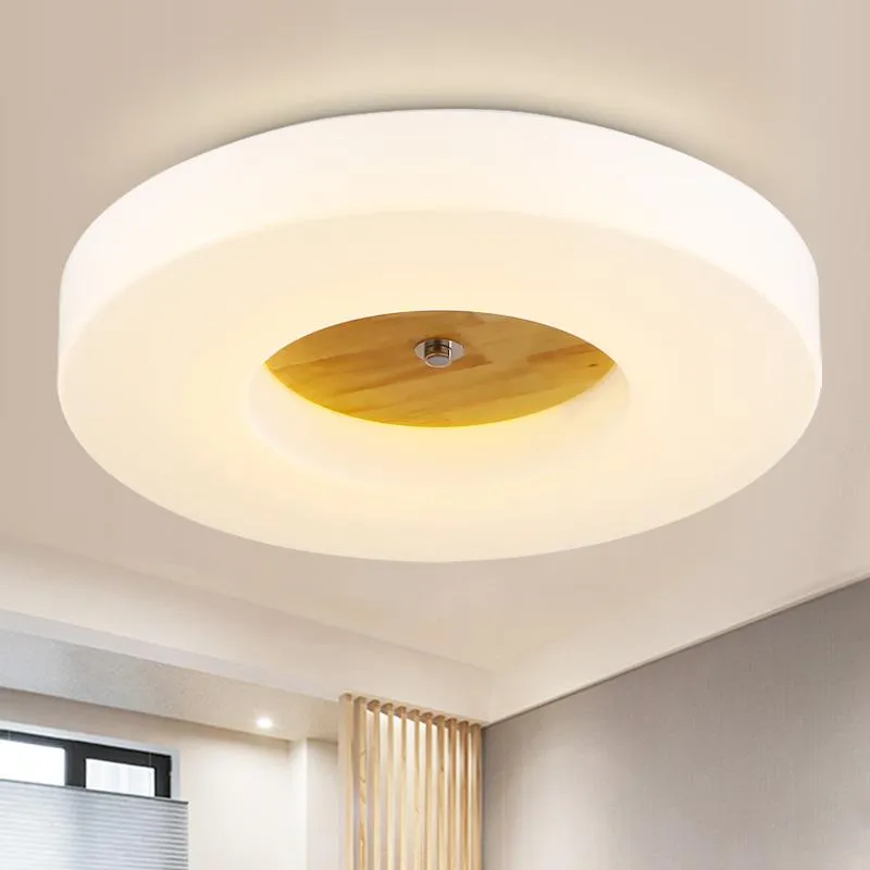 Taklampor för balkong LED-lampa Hemkorridor Solid Wood Aisle Lamps Deckenleuchte