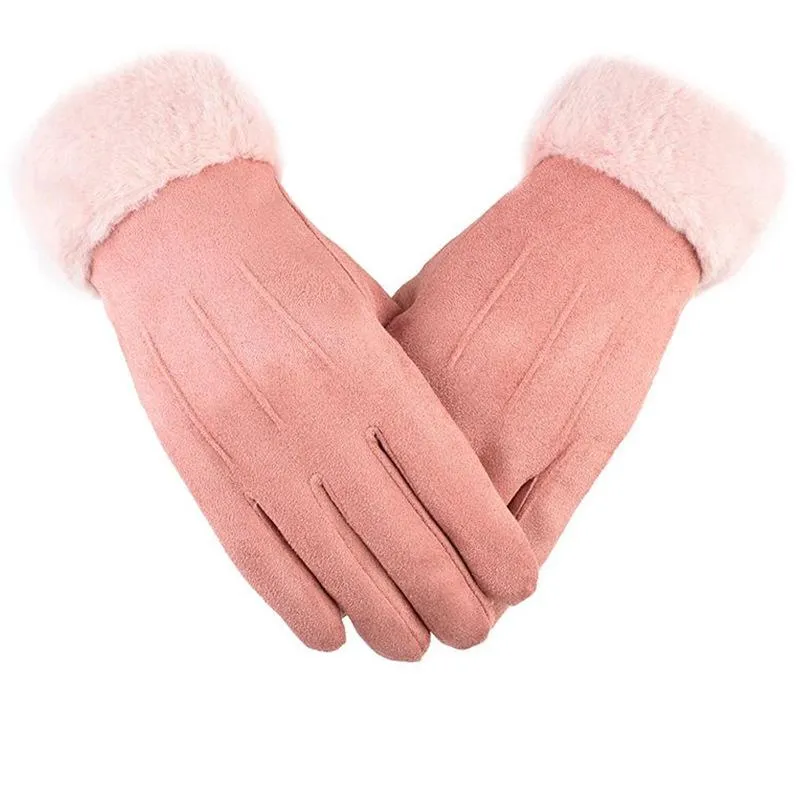 Gants de sport à la mode pour femmes, en velours, pour garder au chaud et auto-chauffants, doigt complet, doigt fendu, cyclisme en plein air, tactile