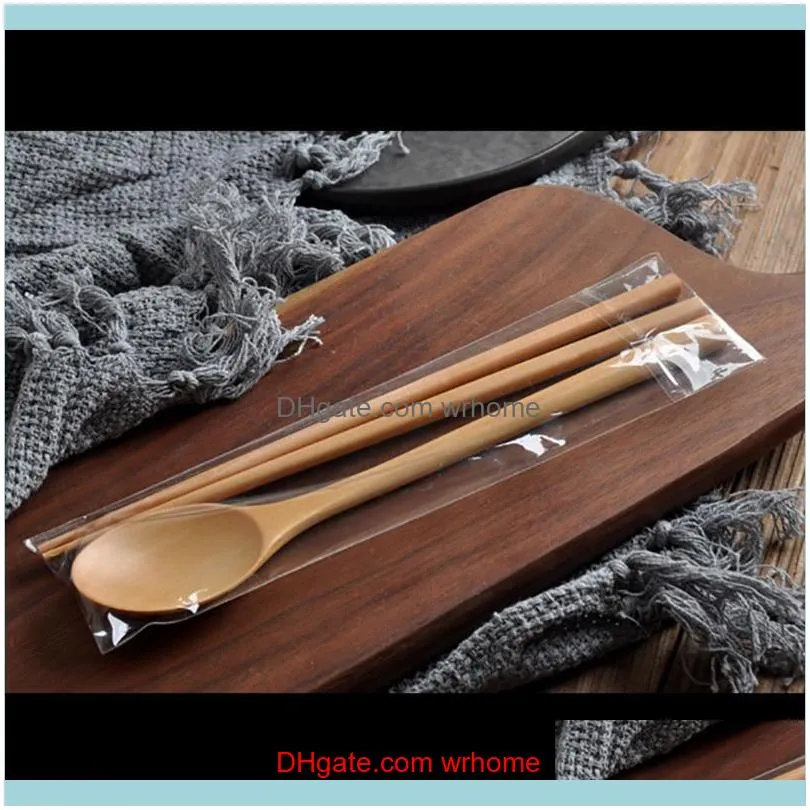 Wooden Spoon Chopsticks Set Korean Wood Soup For Eating Mixing Strring Handle Japanese Natural Chestnut Sushi Chop 2021