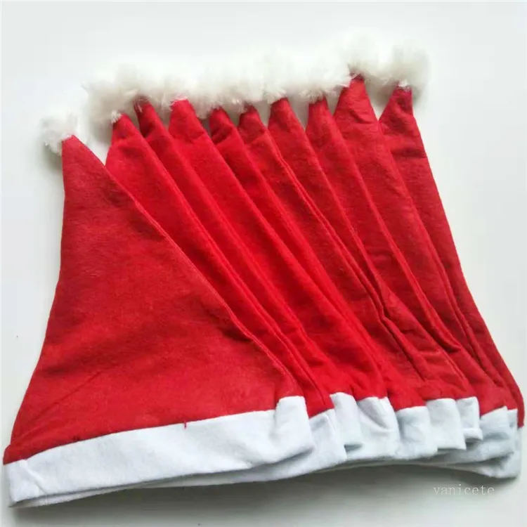 Parti şapkaları kırmızı Noel Baba şapka Noel şapka dekorasyon cosplay kapaklar yetişkin çocuklar Noel kapısı 2000 adet ZC412