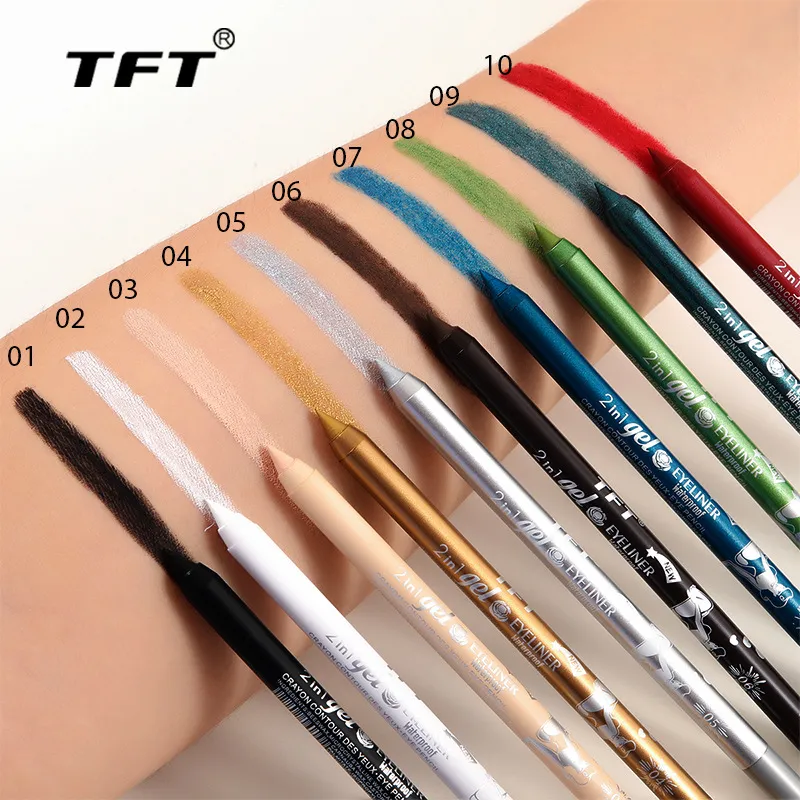 TFT Durable Waterproof Anti Sweat No Dizzy Eyeliner Gel Pencil Lip Liner Concealer Eye Liners Pen