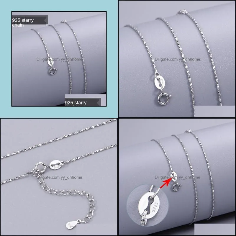 Sterling Silver Necklace For Women S925 Gypsophila Without Pendant Clavicle Chain Wedding Gift Chains