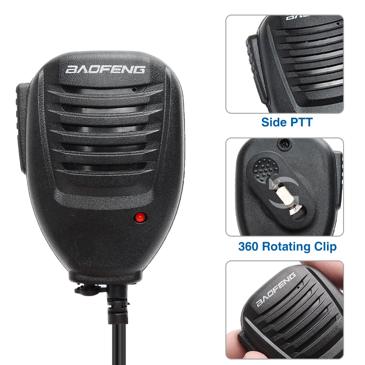 Baofeng Walkie Talkie 스피커 마이크 마이크 PTT 휴대용 양방향 라디오 UV-13 Pro UV-5R UV-10R BF-UV5R/888S 용.