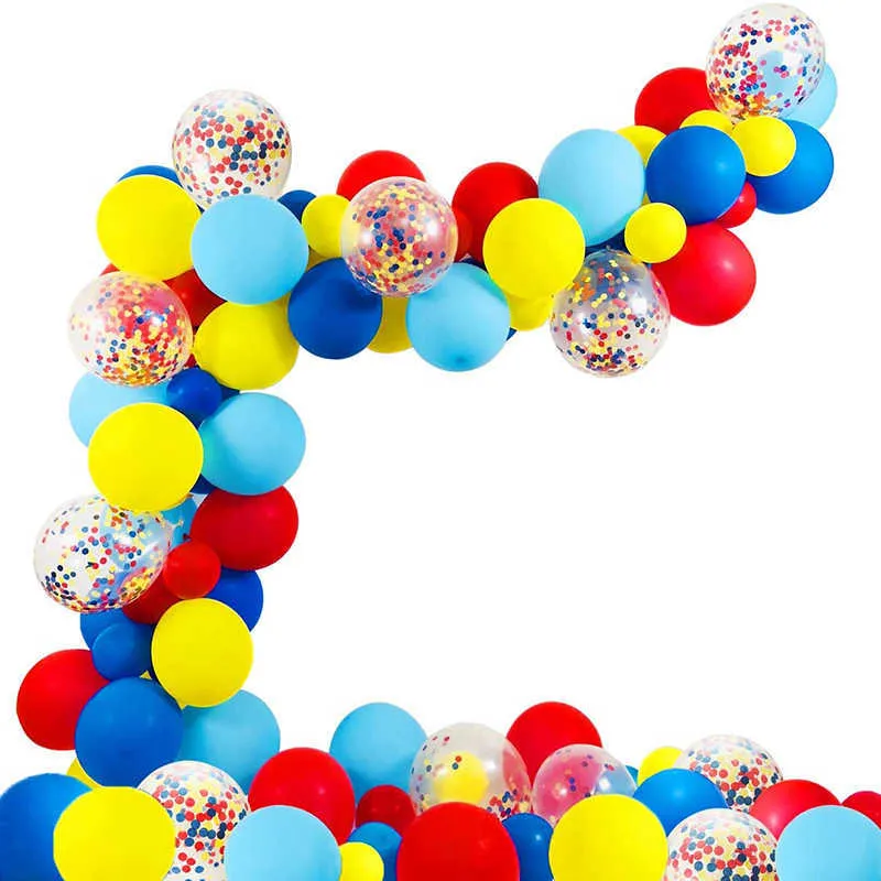 Carnaval Circus Festa Fontes Balões Garland Arch Kit Pastel Látex Balão para Bebê Chuveiro Menino Festa de Aniversário Decoração 210626