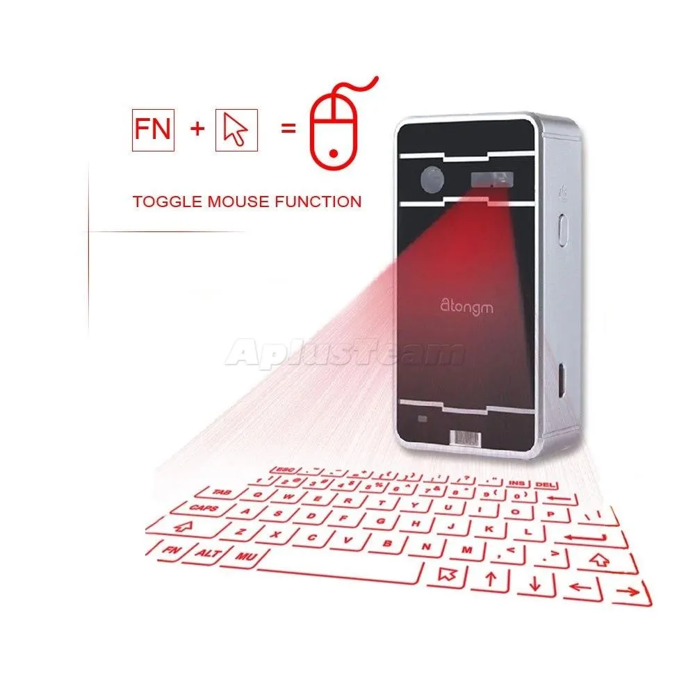 Bluetooth Laser Keyboard Wireless Virtual Projection Keyboard Portable för iPhone Android Smart Phone iPad -surfplatta PC Notebook med detaljhandeln