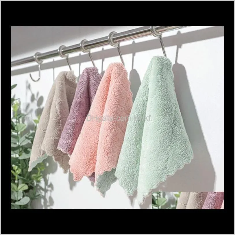 kitchen cleaning wiping rags dish cleaning cloths water absorption anti-grease dish cloth microfiber color washing towel magic