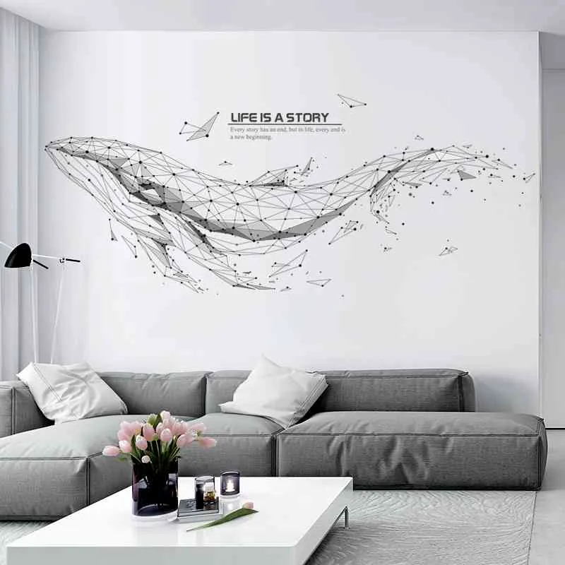 Vinyl decoratieve muurstickers home decor woonkamer decoratie accessoires decoratieve vinyls decals voor slaapkamer muren stickers 210615