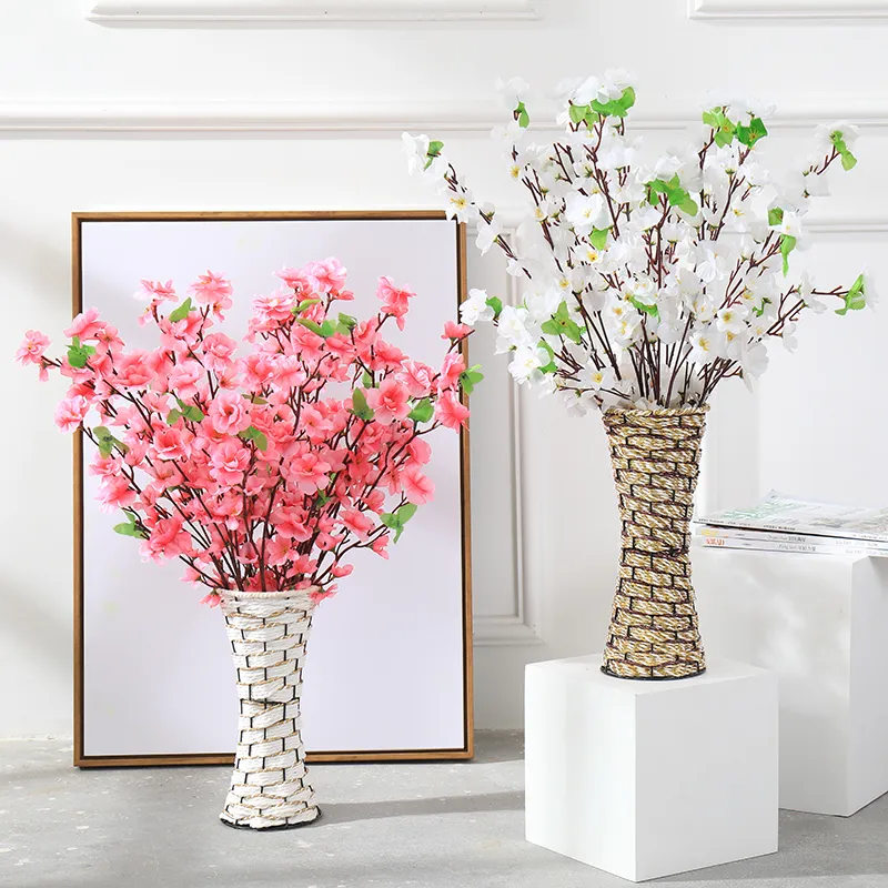 65 cm fiori finti ciliegio artificiale primavera prugna fiore di pesco ramo fiore di seta albero decorazione di nozze per feste in casa