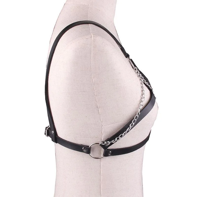 Goth Leather Body Harness Metal Chains Necklace Women Bra Top Chest Chain  Belt Witch Gothic Punk Fashion Girl Festival Jewelry4305304 From 12,75 €