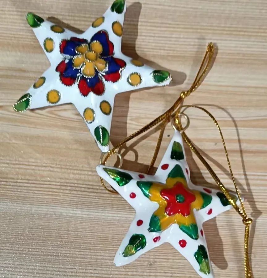 Handgemaakte kleurrijke cloisonne emaille grote ster charms DIY sieraden maken bevindingen trui keten hangers sleutelhouder tas accessoires