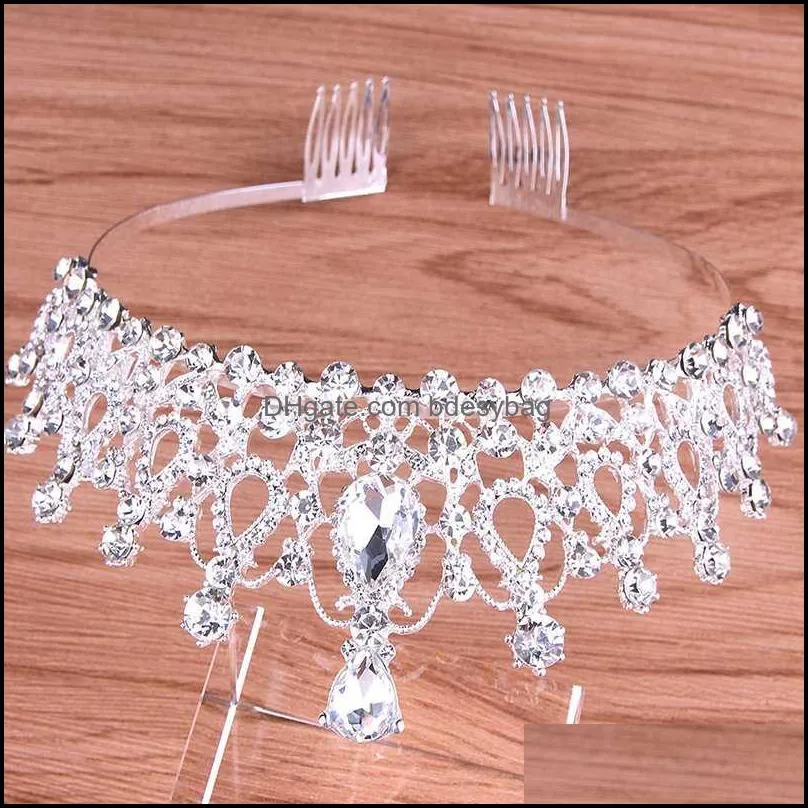 Other Bridal Tiara Crystal Rhinestones Crown With Comb Wedding Birdal Pageant Birthday Princess Headband