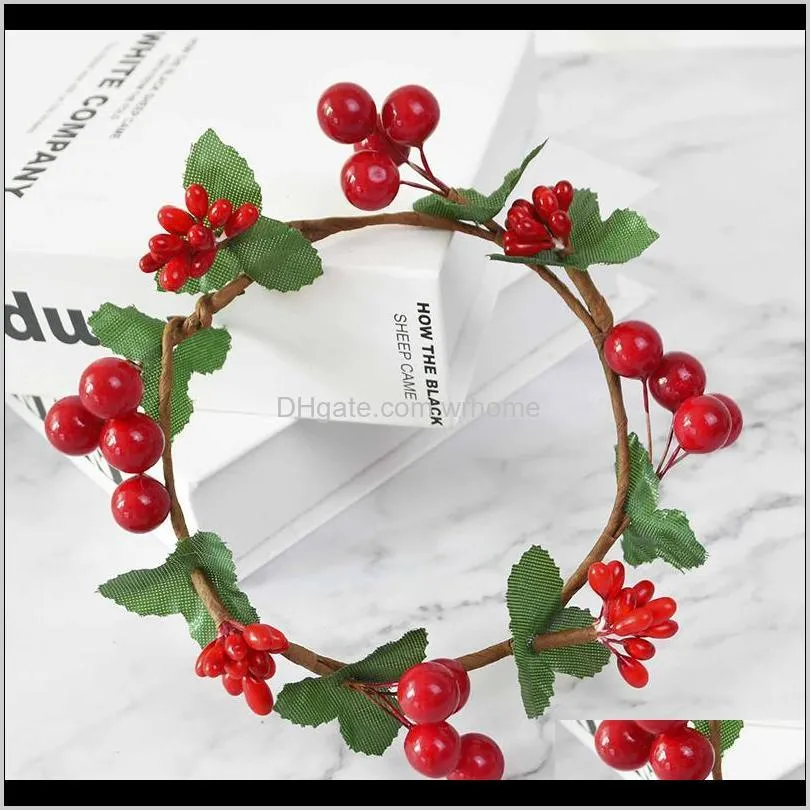 7-9cm Rattan Christmas Wreath Artificial Flowers Garland Dried Flower For Home Wedding Christmas Decoration DIY Floral Wreaths1