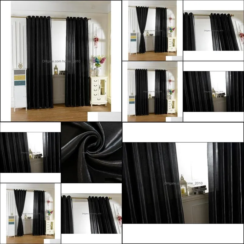 New 2pcs/set 100*250 black curtain Window Curtains For Kids Boys Girls room Living room Elegent Bule Drapes Cortinas para sala