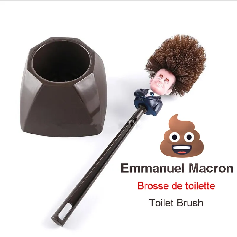 Emmanuel Macron WC Toilette France President Reinigungsbürste Toilettenbürste Make The Toilet Great Again Reiniger Brosse de Toilette 2219O