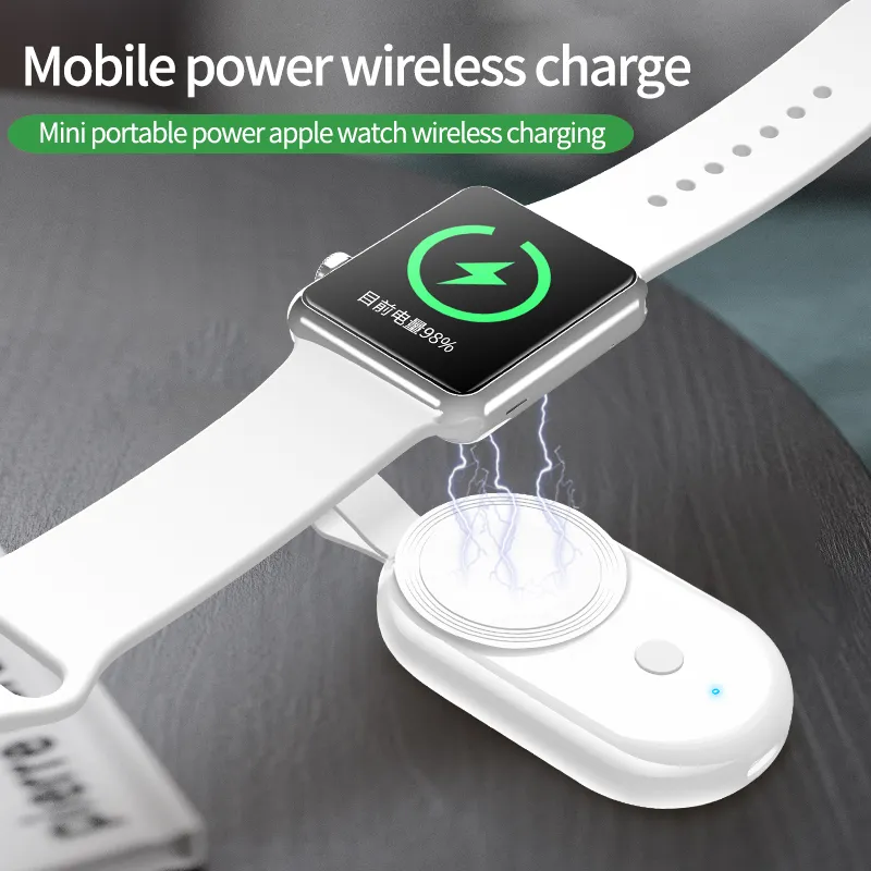 Mini przenośny powerbank iwatch bezprzewodowa ładowarka Magntic ładowanie do zegarka Apple 6 5 4 3 2 1 Series