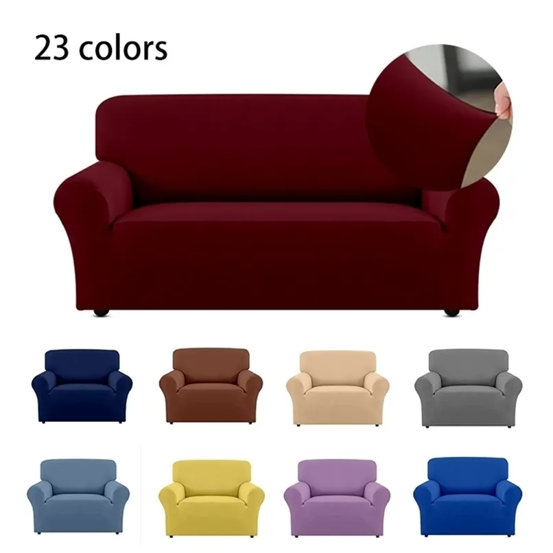 VIP Home sofa cover for living room furniture corner Convertible dog Armchairs three seat elasticated 211116