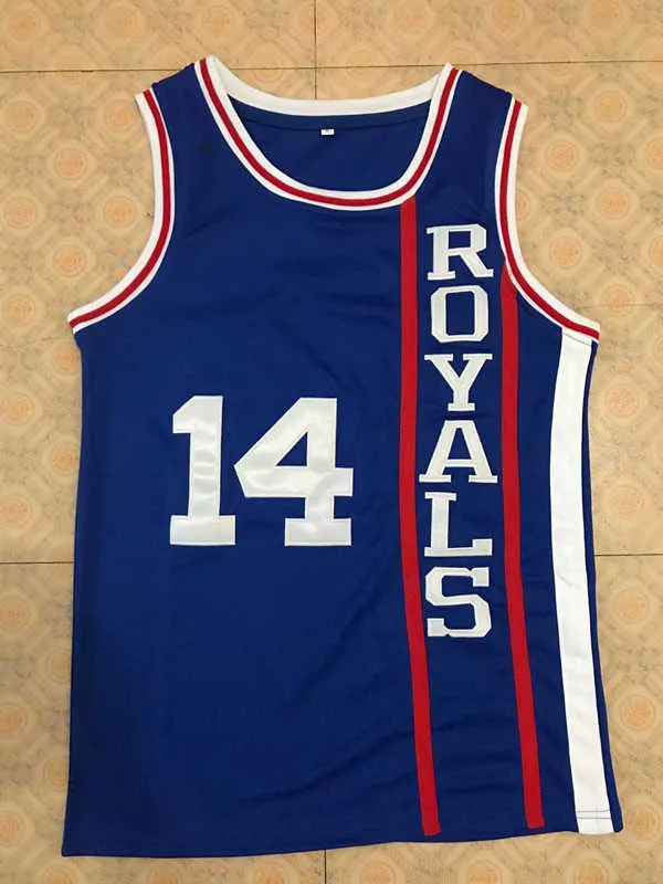 #14 Oscar Robertson Cincinatti Royals Maglie da basket vintage di ritorno al passato, ricami personalizzati da uomini retrò e maglia cucita