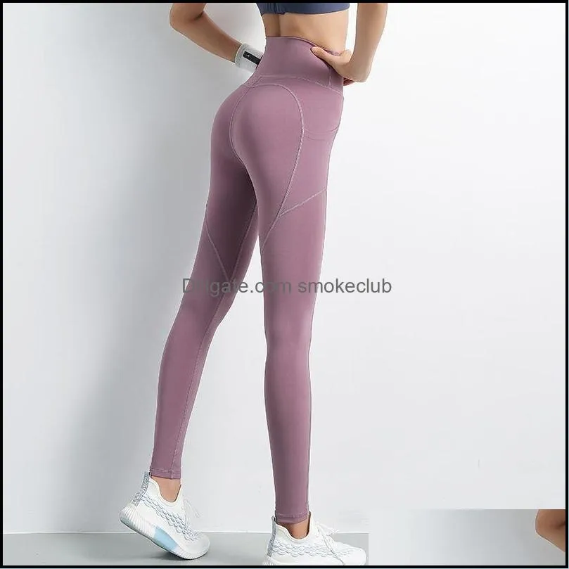 Yoga Outfits Women Leggings Gym Sport Fitness Running Workout Trousers With Two Side Pocket Pantalones