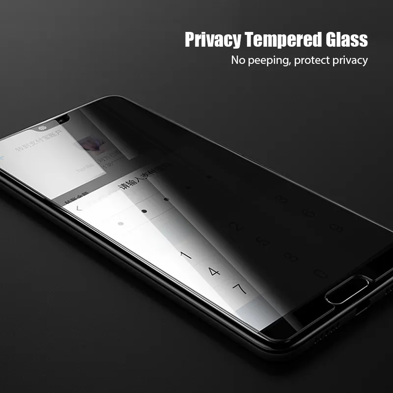 Protetores de tela de telefone celular anti espião de vidro completo de capa para honra 8x 9x 10x lite 8a 9a 8s 9s para Huawei Honra 10i
