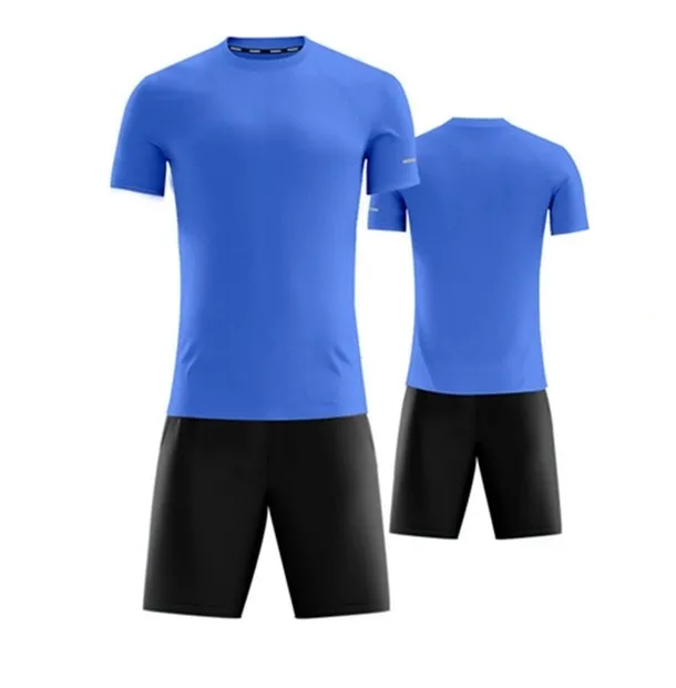 16568978shion 11 ensembles de maillots vierges d'équipe, vêtements de football d'entraînement course à manches courtes avec short 129345