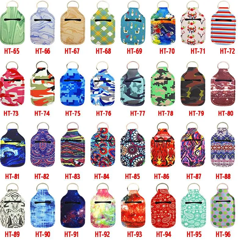 Event Festive Supplies Home Garden 32 Styles Neoprene Hand Sanitizer Bottle 30Ml Lipstick Holders Lip Cover Handbag Keychain Pouch Cha