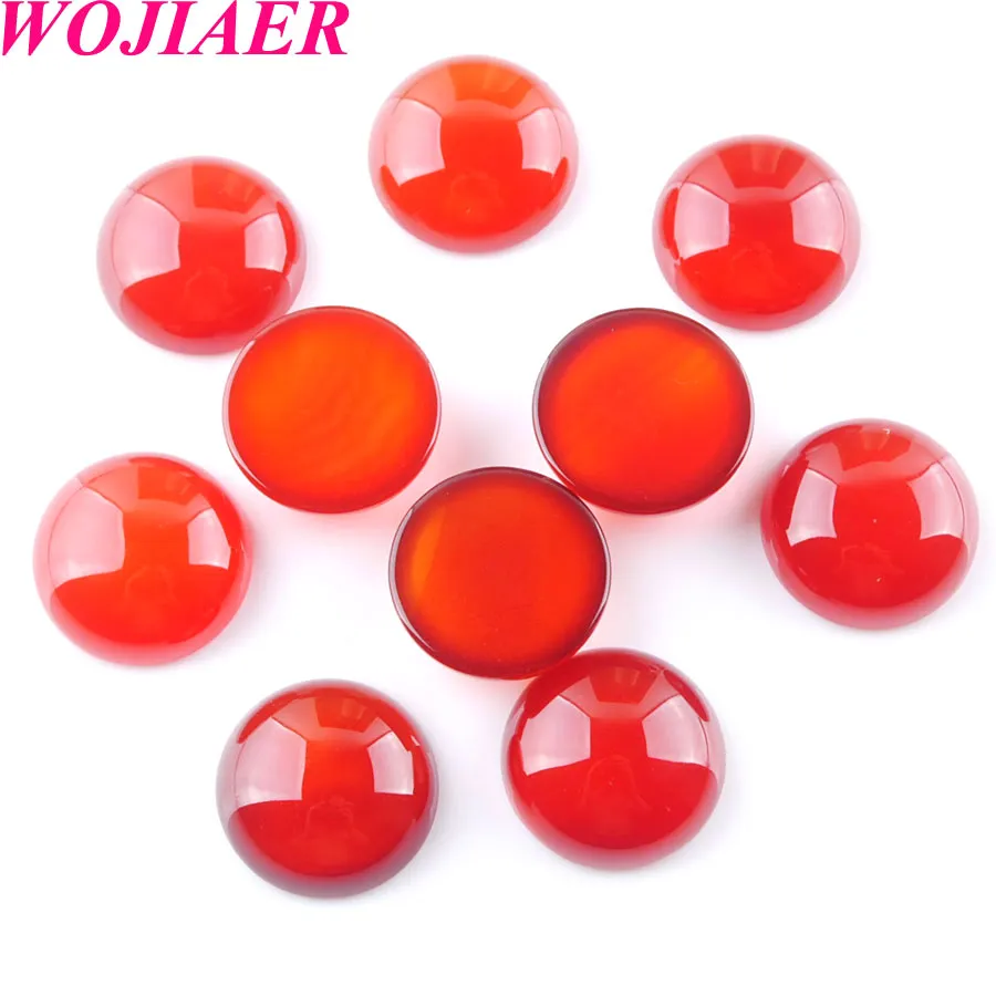 WOJIAER Pietre Preziose Sciolte Rotonde Cabochon Perline Quarzo Rosa Naturale Chakra Perline Fit per Donna Uomo Gioielli FAI DA TE Che Fanno BU816