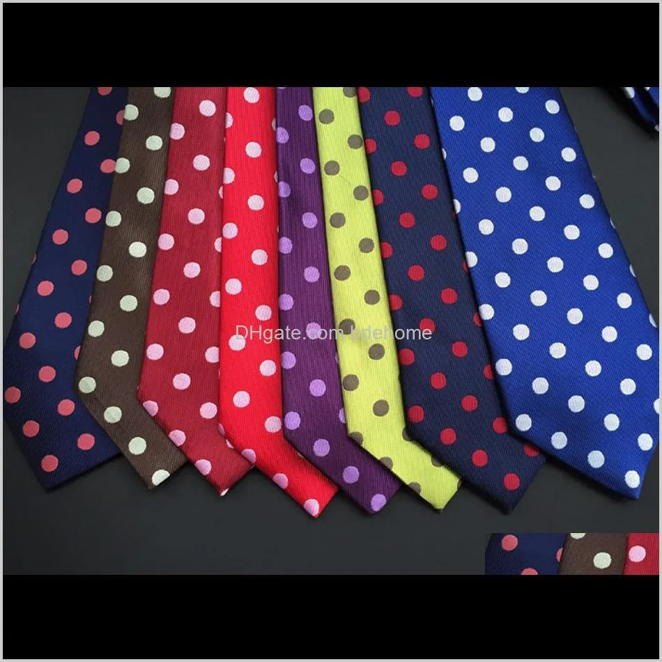 jbersee mens ties silk tie slim business wedding necktie blue ties men polka dot ties for men gravata 8cm ld8057