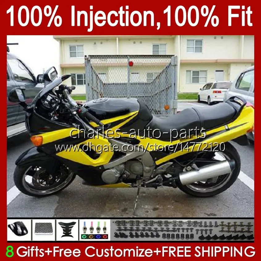 Injection Fairings For KAWASAKI black NINJA ZZR-400 ZZR-600 ZZR400 93 94 95 96 97 98 99 00 84HC.26 ZZR600 ZZR 600 400 2001 2002 2003 2004 2005 2006 2007 OEM Body Kit yellow