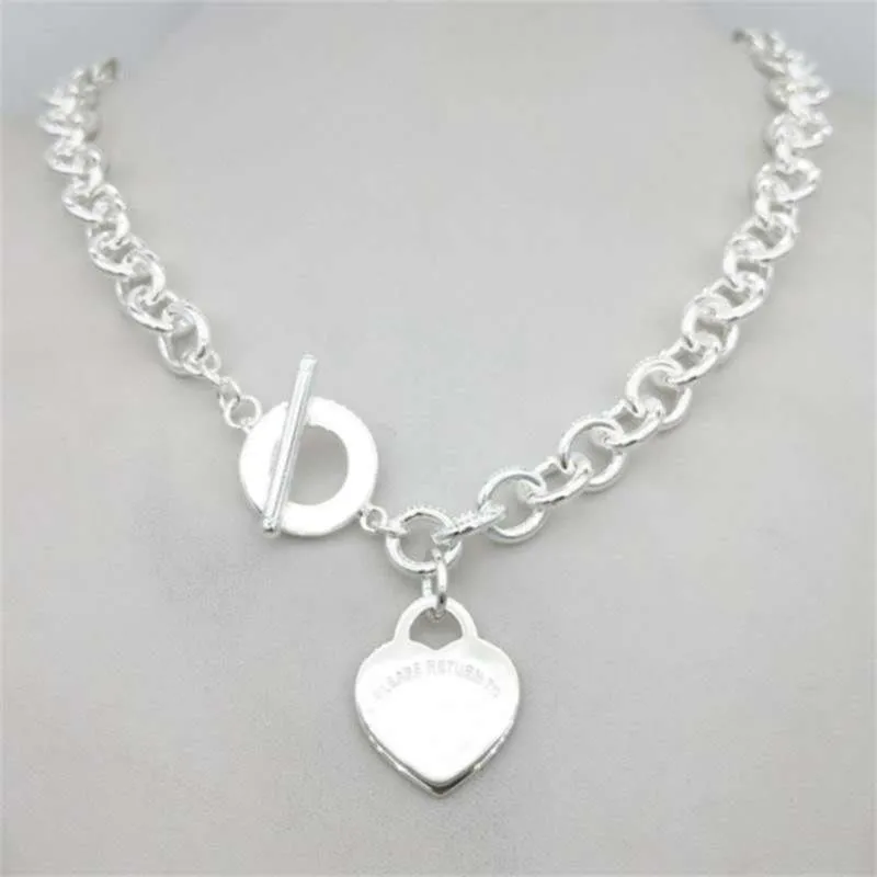 الاسترليني الفضة 925 الكلاسيكية الأزياء القلب علامة قلادة السيدات قلادة مجوهرات عطلة هدية 210929