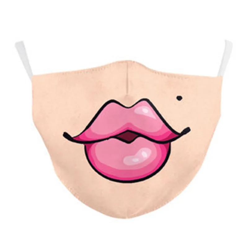 Creative Lip Druk Druk Ochronna Maska Ochronna Regulowany Anti-Dust Dzieci Maska bawełniana