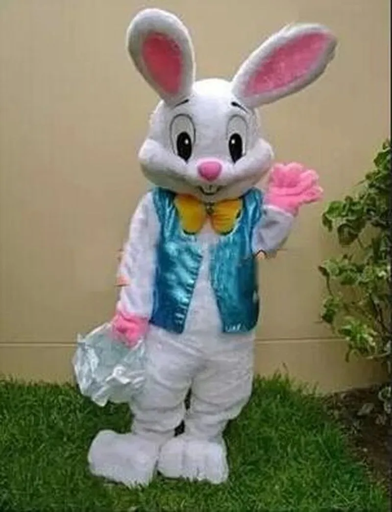 Divertente costume della mascotte del coniglio di Pasqua Halloween Natale  Fancy Party Personaggio dei cartoni animati Vestito vestito Adulto Donna