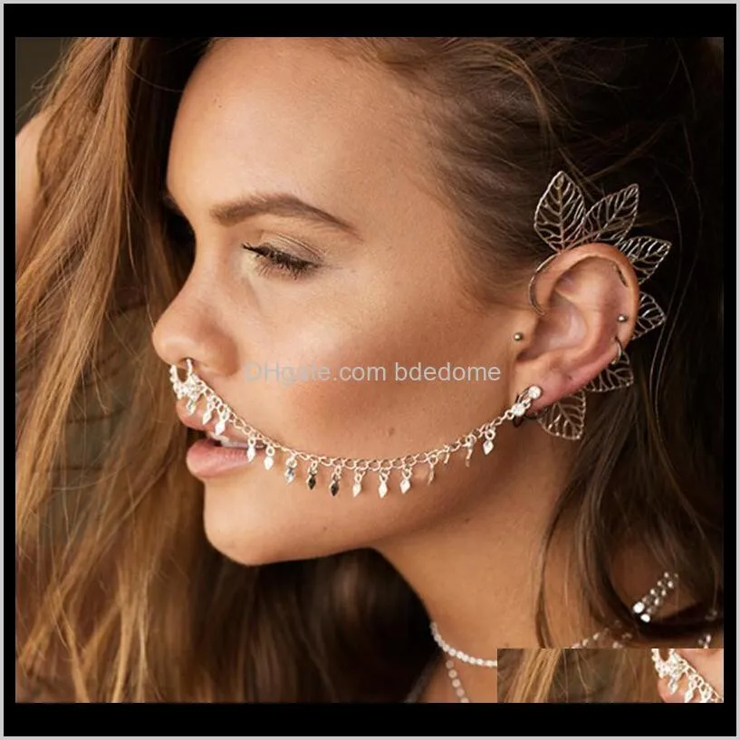 romantic gold silver body piercing nose ring thai style punk personality nose nail shipping high quality and low price