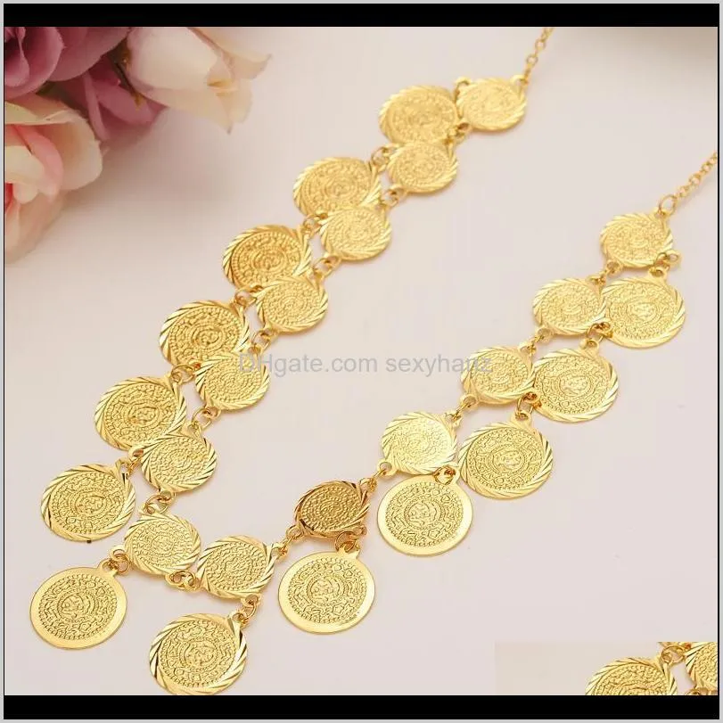 45cm high quality Islam Coin chocker Chain Jewelry Arab Necklace Gold Color Africa Middle East Metal Coin /Israel/Turkey/Egypt1