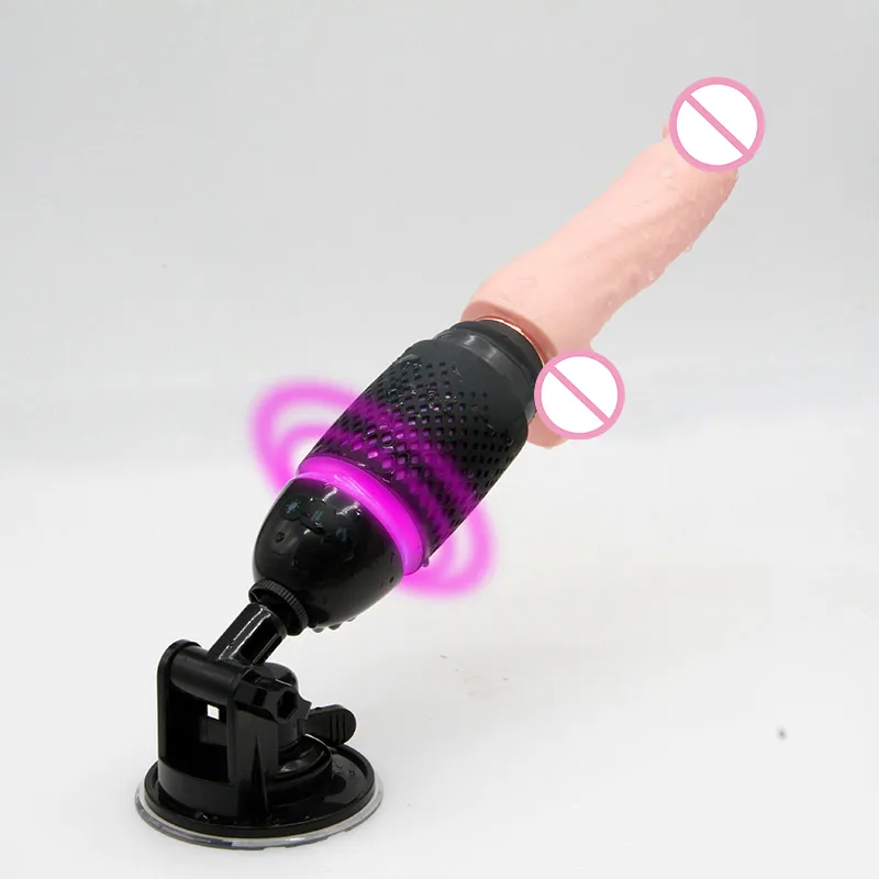 Realista Dildo Machine Adulto Vibrador eléctrico Mujer Estimulador de vagina Vibrante Juguete sexual Punto G Estimuladores de clítoris Mujer Mujer Masturbación Pene ZL0060