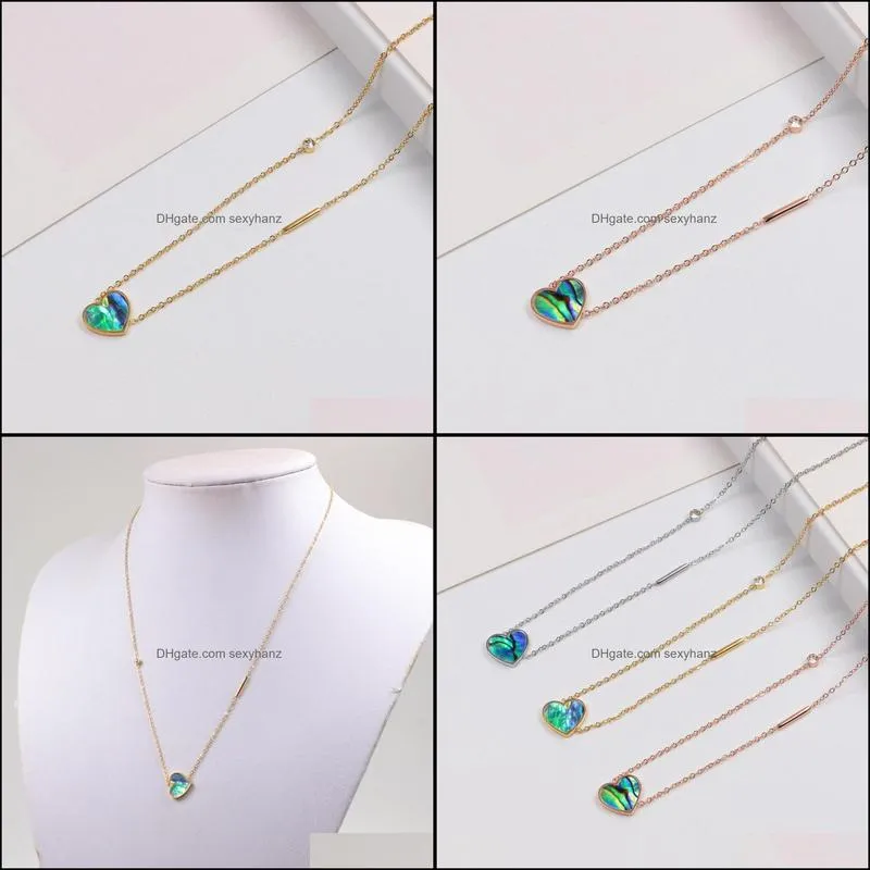 new style 2020 Love color Shell Necklace rose gold chain jewelry color fast anti allergy