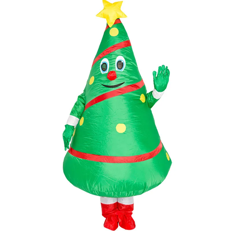Mascote boneca traje adulto trajes de natal para homem mulher árvore de natal árvore infalatable traje xmas partido funde gume engraçado fase cos pro