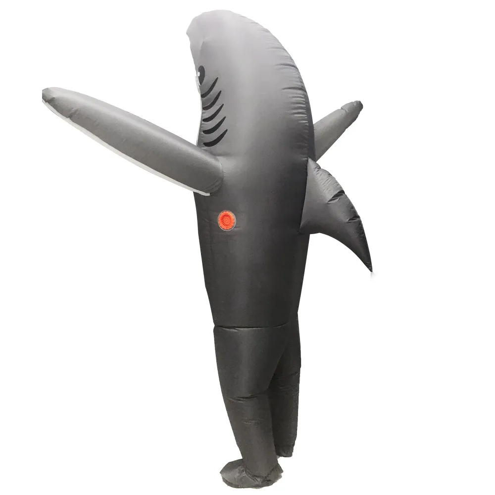 マスコットの衣装のサメの膨脹可能な衣装ハロウィーン衣装シシャスグレーサメマスコットファンシーパーティーロールプレイPeFormance disfrazmascot