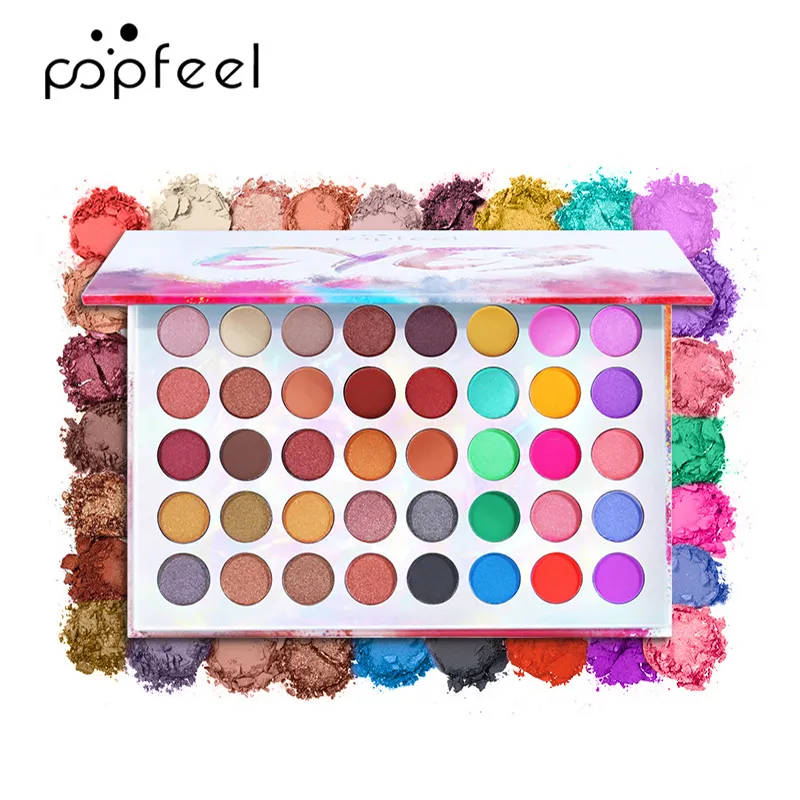 PopFeel Matte Syeshadow Palette Maquiagem De Maquiagem 40 Cores Longos Cosméticos À Prova D 'Água