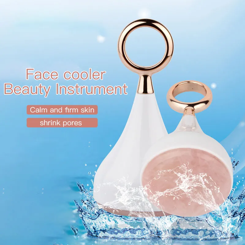 Cooling Ice Globes Natural Rose Quartz Jade Stone Face Roller Massage