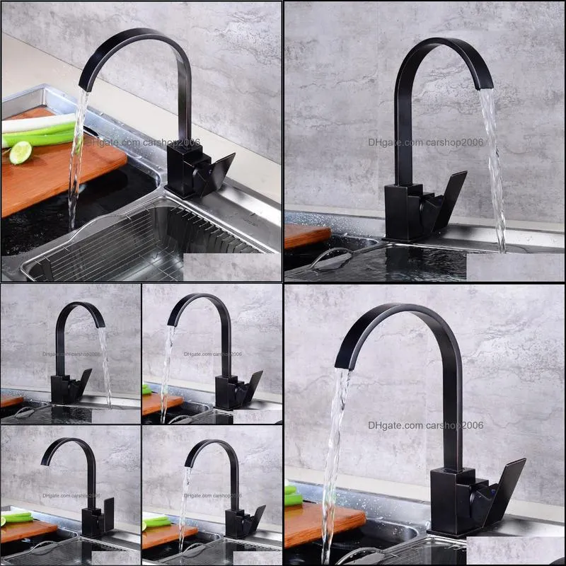 Bathroom Sink Faucets European Antique Retro Pull Out Kitchen Faucet Black Chrome Finish Sinlge Sprayer Nozzle Cold Water Mixer