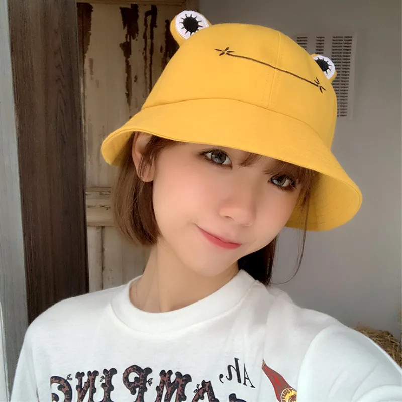 Kobiety Moda Frog Wiadro Kapelusz Lato Kobieta Rodzic-Dziecko Wędkarstwo Koreański Dzikie Śliczne Słońce Towary