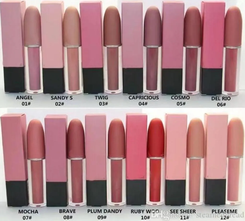 36 Stück NEUESTER mattflüssiger Rouge-Lipgloss/Lippenstift 4,5 g gute Qualität Niedrigster Bestseller Zwölf verschiedene Farben