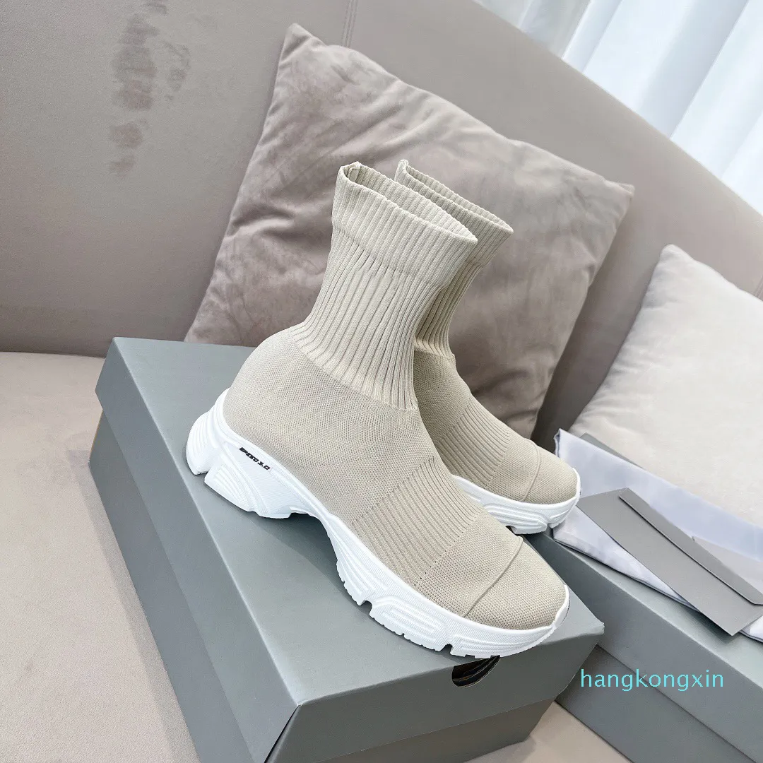 Koşucular Çorap Hız 3.0 Eğitmenler Çizmeler Örgü Paris Ayakkabı Siyah Beyaz Yeşil Çorap Üçlü S Boot Runner Sneakers Boyutu 35-44 Ile